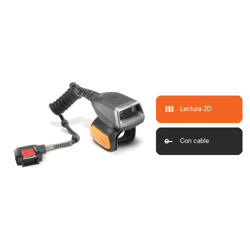 Características del lector de códigos de barras Zebra RS5000 RS5000-LCFLWR: Lectura 2D, Con cable