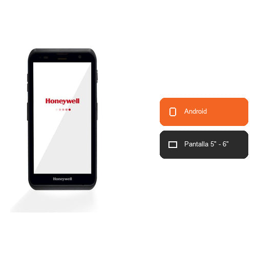 Características del terminal de mano Honeywell EDA52 EDA52-00AE6BN21RK: Android, Pantalla 5" - 6"