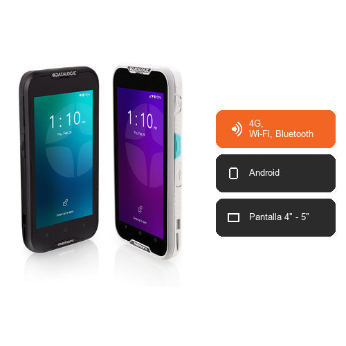 Características del terminal de mano Datalogic MEMOR 11 944900004: 4G, Wi-Fi, Bluetooth, Android, Pantalla 4" - 5"