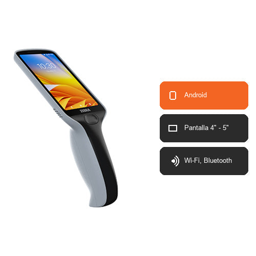 Características del terminal de mano Zebra PS30 PS30JB-0H1A600: Android, Pantalla 4" - 5", Wi-Fi, Bluetooth