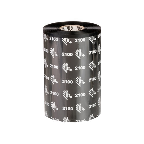 Zebra Cinta de impresión - Ribbon 2100 wax 80mm 450 metros C-25mm caja 12 - SKU: 02100BK08045