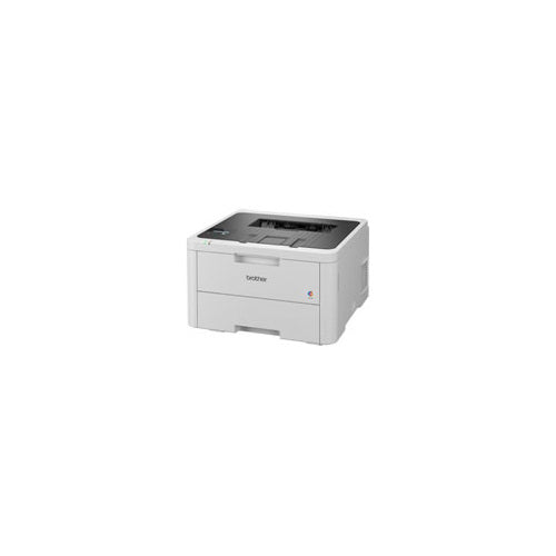 Detalle de la impresora de etiquetas Brother HL-L3240CDWRE1 con su zona de trabajo