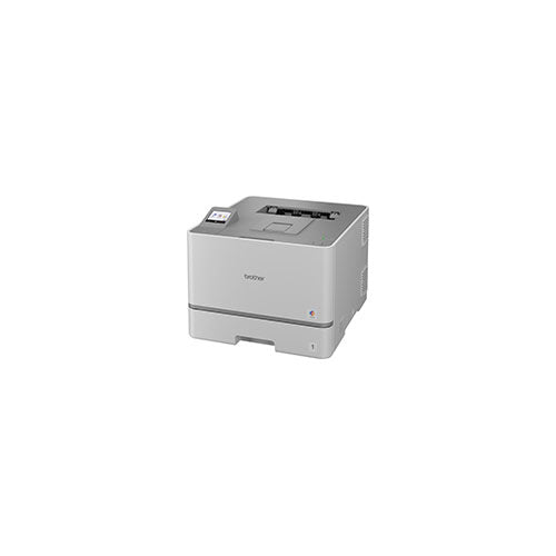 Detalle de la impresora de etiquetas Brother HL-L8570CDW con su zona de trabajo