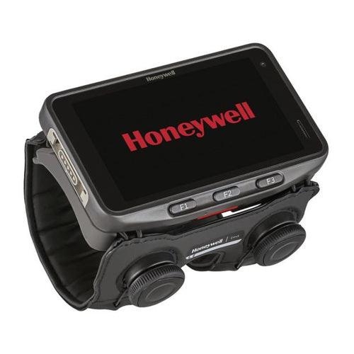 Detalle del terminal de mano Honeywell CW45 con su zona de trabajo