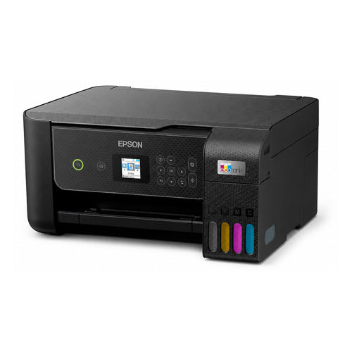 Detalle de la impresora de etiquetas Epson ET-2871 con su zona de trabajo
