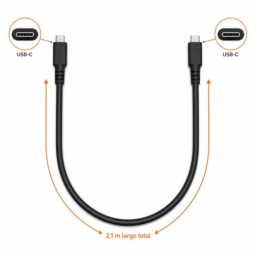 Cable Zebra CBA-U65-S07ZAR de 2,1 m con conectores USB-C en ambos extremos