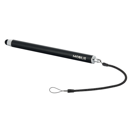 Zebra Stylus - Lápices capacitivos negros mate con cable en espiral - SKU: 3PTY-MOB-001054
