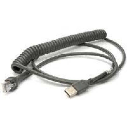 Datalogic Cable de transferencia de datos - CAB-524 CABLE USB TIPO A POT ENROLLADO 2.4M - SKU:CAB-524