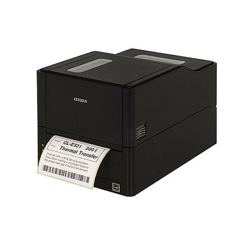 Citizen Systems Impresora de transferencia térmica y directa - CL-E321 con cortador y USB Serie Negro en enchufe - SKU: CLE321XEBXCX