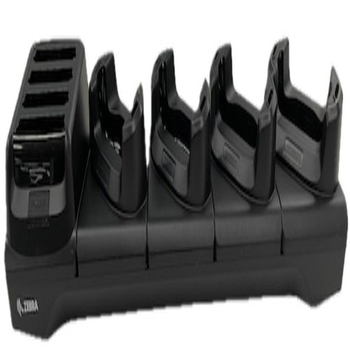 Zebra Base - BASE DE CARGA MULTIRANURA ETH 4 DISPOSITIVOS TC22/TC27 + 4 BATERÍAS - SKU:CRD-TC2L-SE54B-01