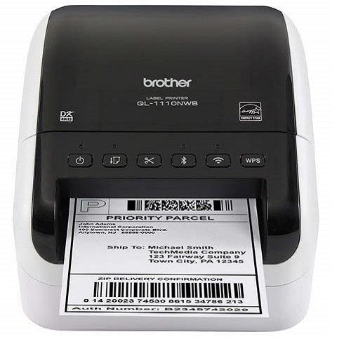 Vista lateral de la impresora Brother QL-1110NWB