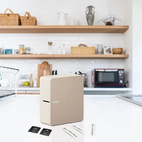 Epson LW‑C610 imprimiendo etiquetas desde móvil/tableta