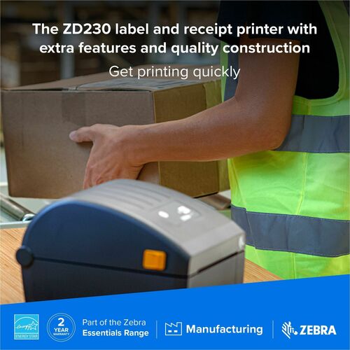 Zebra impresora de etiquetas térmica directa con conexión LAN y USB para operaciones de expedición SKU ZD23042-D2ED02EZ projit.es