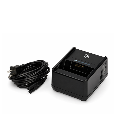 Equipo Zebra de carga compacta ZQ300 mantiene baterías listas en logística móvil con reposición rápida SKU SAC-MPM-1BCHGUK1-01 projit.es