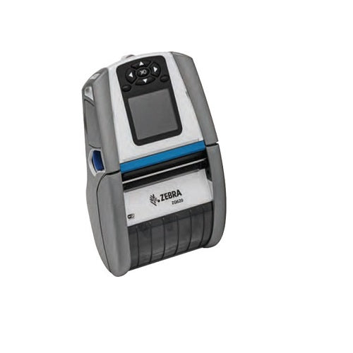 Zebra ZQ620 Plus 3″ impresora móvil térmica – vista frontal blanca gris