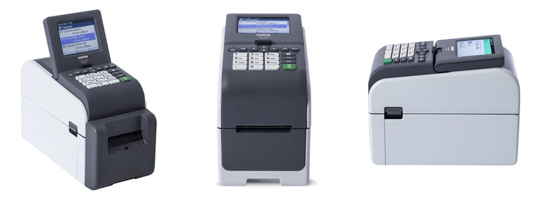 Imagen de la familia Brother TD-2350DSA con sus equipos