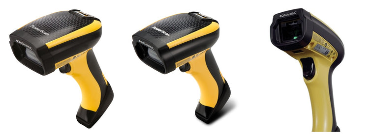 Imagen de la familia Datalogic PowerScan PD9100 con sus equipos