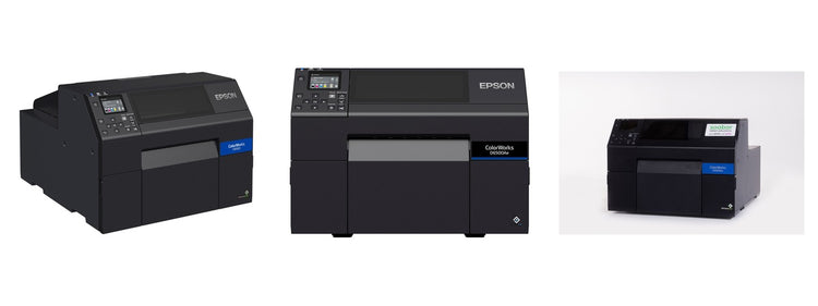 Imagen de la familia Epson ColorWorks C6500AE con sus equipos