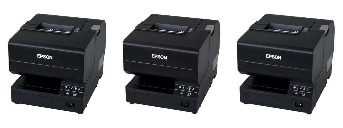 Imagen de la familia Epson TM-J7200 con sus equipos