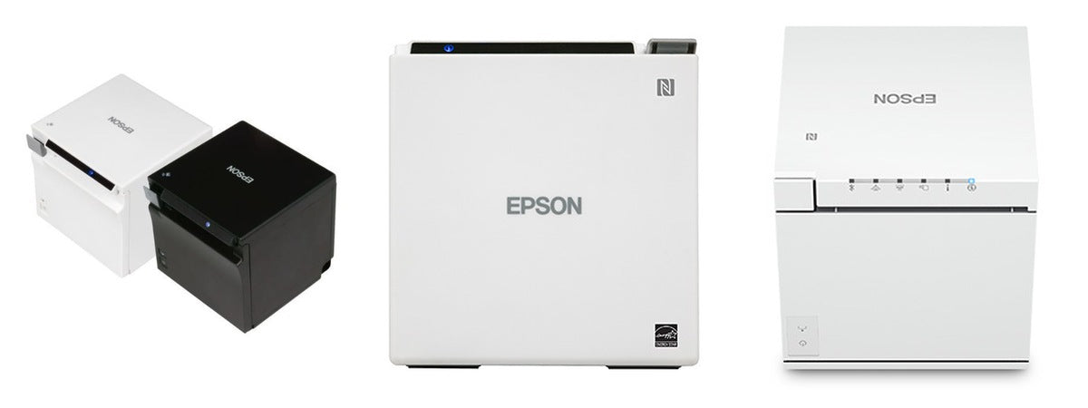 Imagen de la familia Epson TM-m30IIIWL con sus equipos