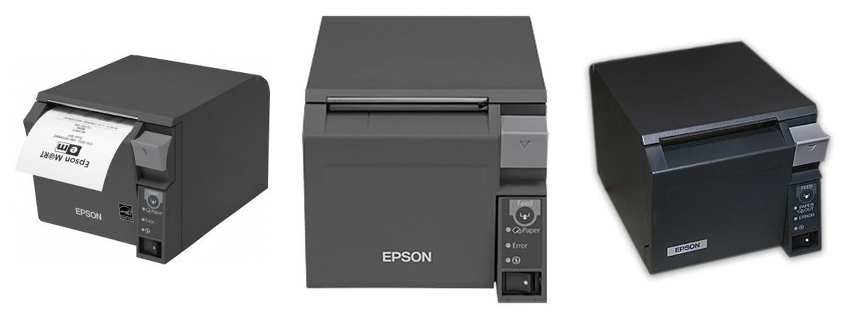Imagen de la familia Epson TM-T70II con sus equipos