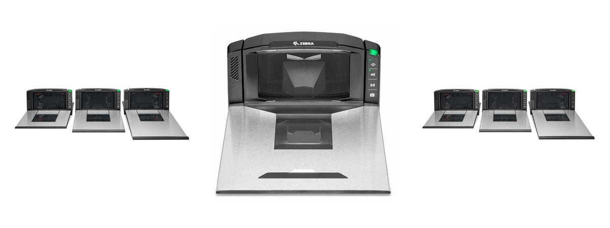 Imagen de la familia Zebra MP7200 con sus equipos
