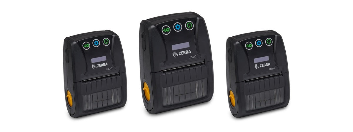 Imagen de la familia Zebra ZQ210 con sus equipos