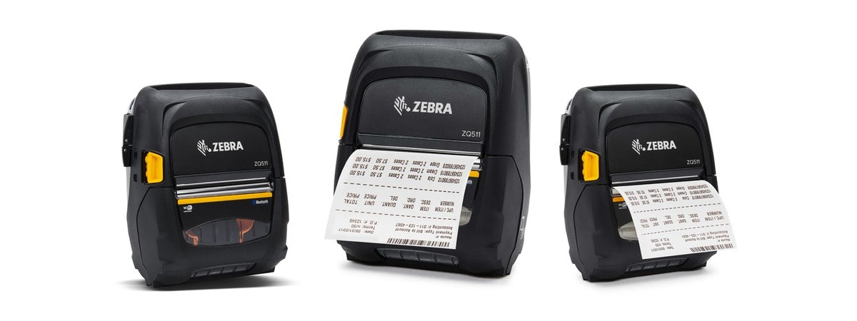 Imagen de la familia Zebra ZQ511 con sus equipos