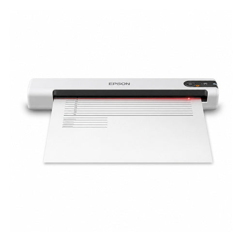 Lector de códigos de barras Epson DS-70 B11B252402 en uso sobre fondo blanco