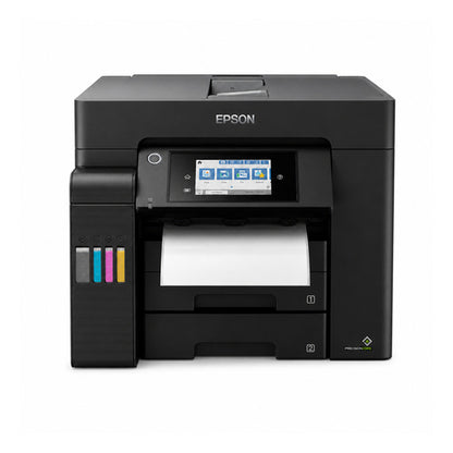 Impresora de etiquetas Epson ET-5805 C11CJ30405 en uso sobre fondo blanco
