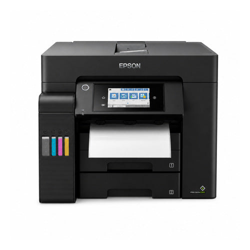 Impresora de etiquetas Epson ET-5805 C11CJ30405 en uso sobre fondo blanco