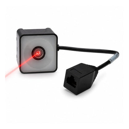 Lector de códigos de barras Honeywell HF520 HF520-R1-0USB en uso sobre fondo blanco