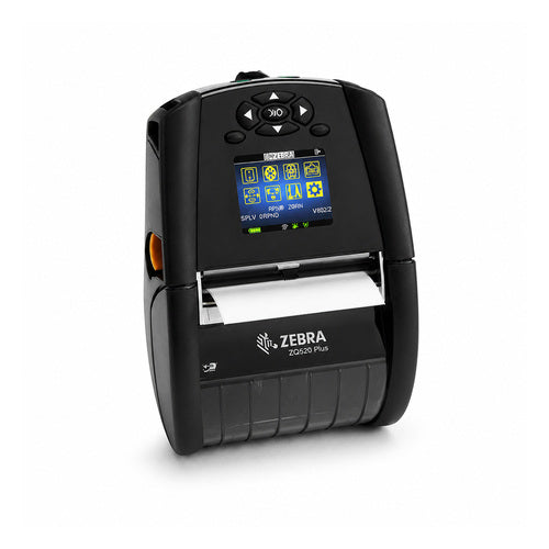 Impresora de etiquetas Zebra ZQ610 ZQ61-AUX2E14-00 en uso sobre fondo blanco