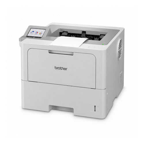 Impresora de etiquetas Brother HL-L6410DN HLL6410DNRE1 en uso sobre fondo blanco