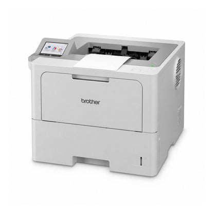 Impresora de etiquetas Brother HL-L6410DN HLL6410DNRE1 en uso sobre fondo blanco