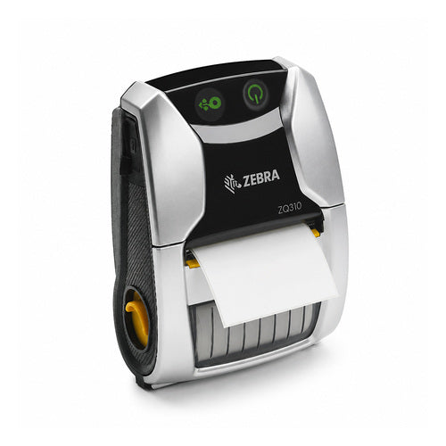 Impresora de etiquetas Zebra ZQ310 ZQ31-A0W03RE-00 en uso sobre fondo blanco