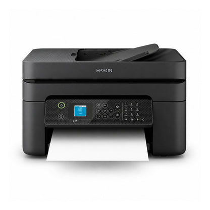 Impresora de etiquetas Epson WF-2930DWF C11CK63403 en uso sobre fondo blanco