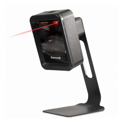 Lector de códigos de barras Honeywell 7680G 7680GSR-5USB-1 en uso sobre fondo blanco