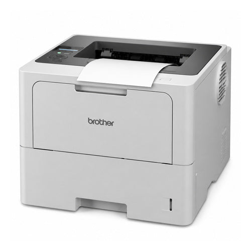 Impresora de etiquetas Brother HL-L6210DW HLL6210DWRE1 en uso sobre fondo blanco
