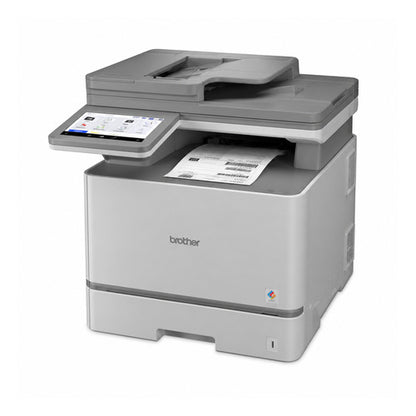Impresora de etiquetas Brother MFC-L8970CDW MFCL8970CDWRE1 en uso sobre fondo blanco