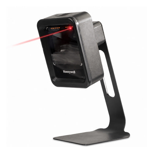Lector de códigos de barras Honeywell 7680G 7680GSR-5-1 en uso sobre fondo blanco