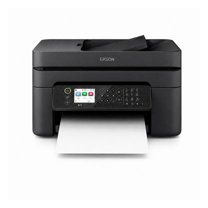 Impresora de etiquetas Epson WF-2950DWF C11CK62402 en uso sobre fondo blanco