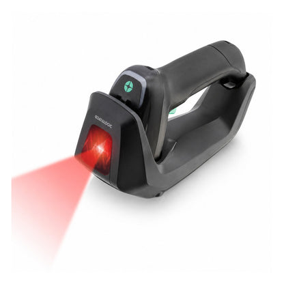 Lector de códigos de barras Datalogic GM4600 negro GM4600-BK-433-HP en uso sobre fondo blanco