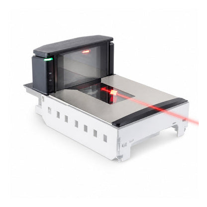 Lector de códigos de barras Datalogic MAGELLAN 9550I 9560421321-220352 en uso sobre fondo blanco
