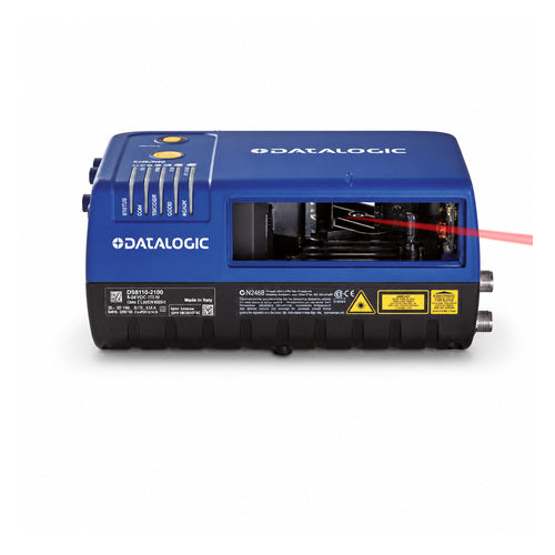 Lector de códigos de barras Datalogic DS8110 932500002 en uso sobre fondo blanco