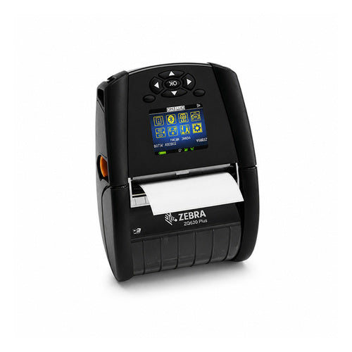 Impresora de etiquetas Zebra ZQ630 ZQ63-AUXAE13-00 en uso sobre fondo blanco