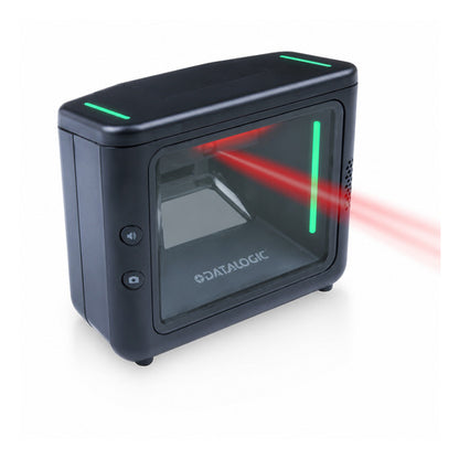 Lector de códigos de barras Datalogic MAGELLAN 3670VSI M3670-010210-00604 en uso sobre fondo blanco