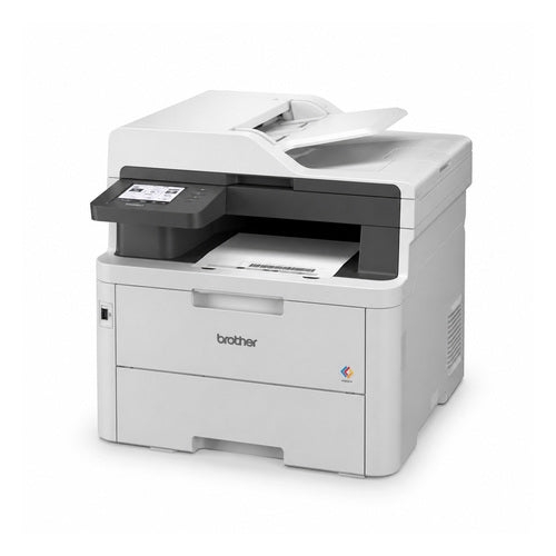 Impresora de etiquetas Brother MFC-L3760CDWRE1 MFCL3760CDWRE1 en uso sobre fondo blanco