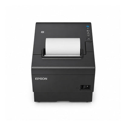 Impresora de etiquetas Epson TM-T88VII negro C31CJ57151A0 en uso sobre fondo blanco