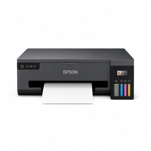 Impresora de etiquetas Epson ET-14100 C11CK39401 en uso sobre fondo blanco